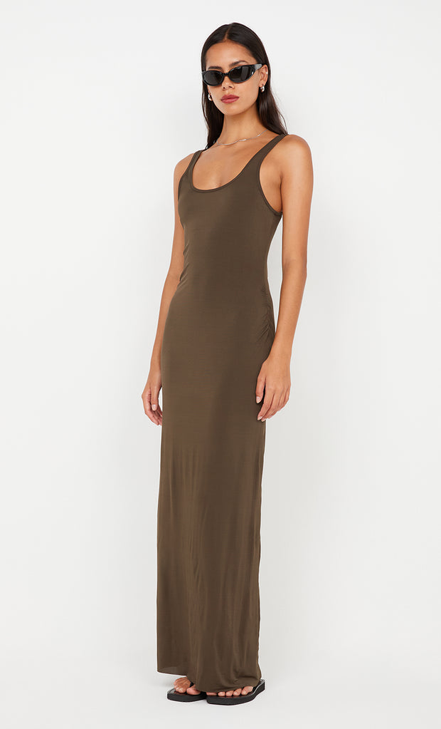 JAYDE SINGLET MAXI DRESS - TWIG