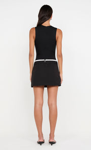 Kelsi Mini Skirt in Black with White Contrast by BEC + BRIDGE