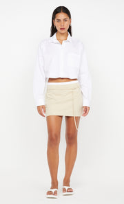 KELSI MINI SKIRT - BONE/WHITE