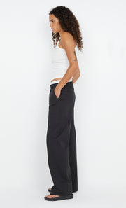 KELSI POCKET PANT - BLACK/WHITE