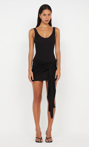 KODY RIB MINI DRESS - BLACK