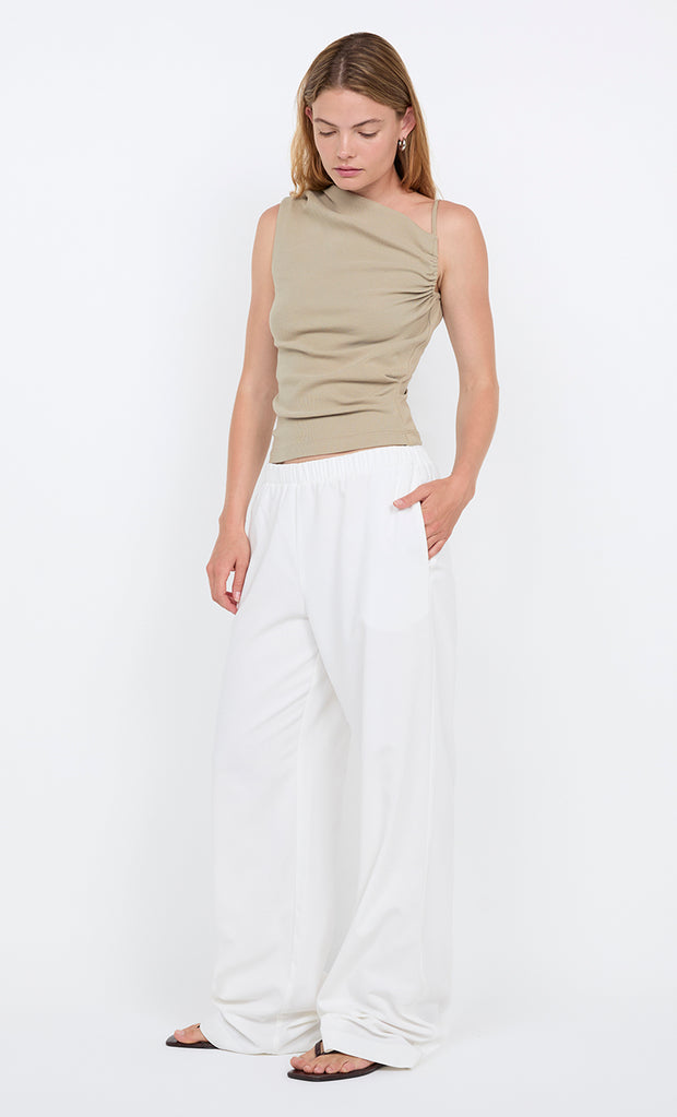 Leila Asym Tank in Taupe by Bec + Bridge