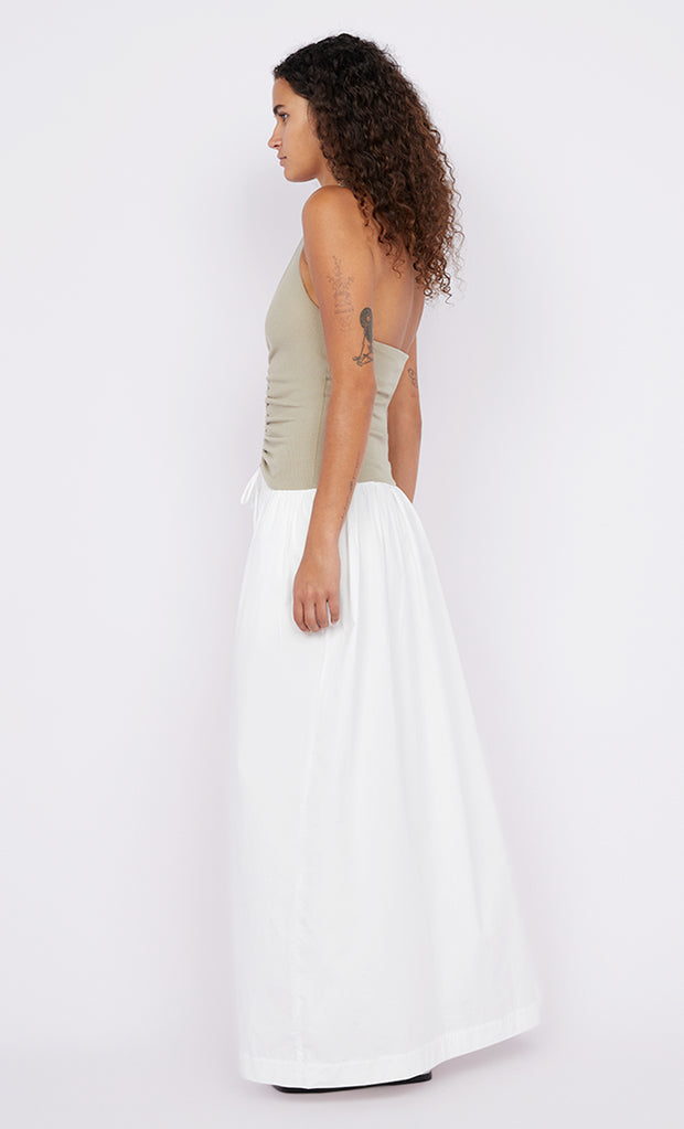 Leila Halter Dress in Taupe and Ivory by Bec + Bridge