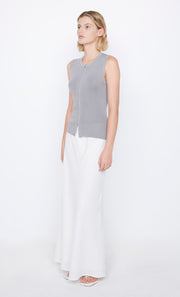 Lorah Knit Zip Top in Silver by Bec + Bridge