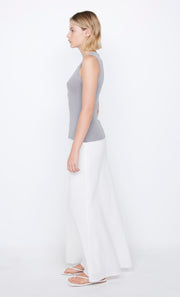 Lorah Knit Zip Top in Silver by Bec + Bridge