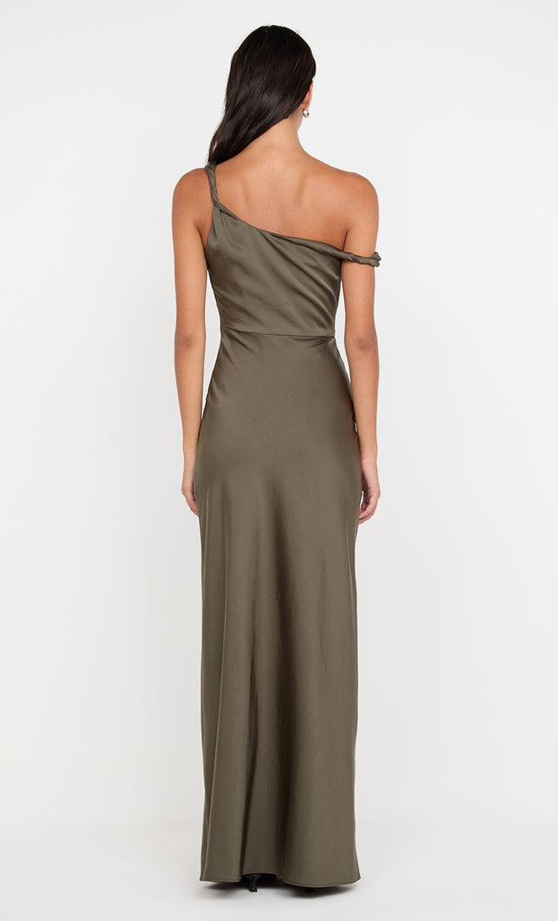 Lunetta Twist Strap Dress in Dark Willow by Bec + Bridge Bridesmaid