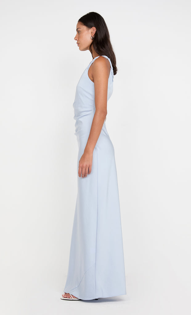 Lunetta Twist Strap Dress in Dusty Blue by Bec + Bridge Bridesmaid