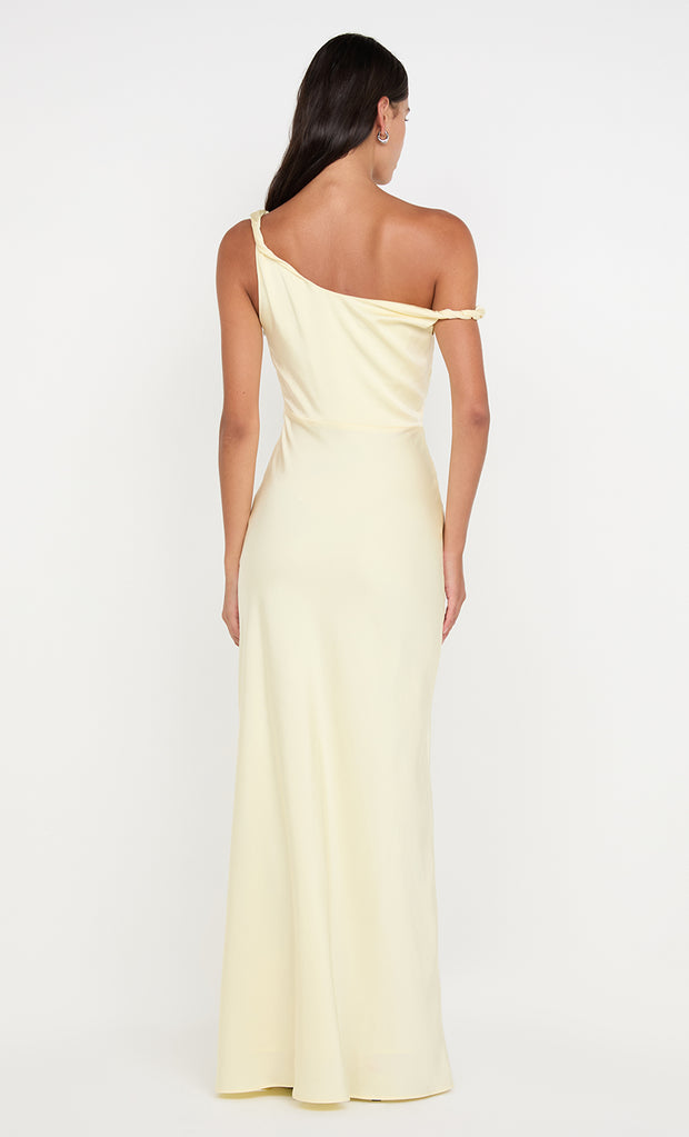 Lunetta Twist Strap Dress in Ice Yellow by Bec + Bridge Bridesmaid