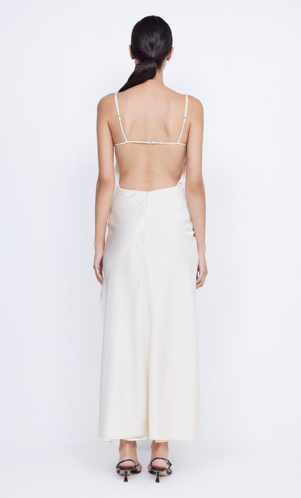 Mari Lou Gathered Maxi Dress in Cream by Bec + Bridge