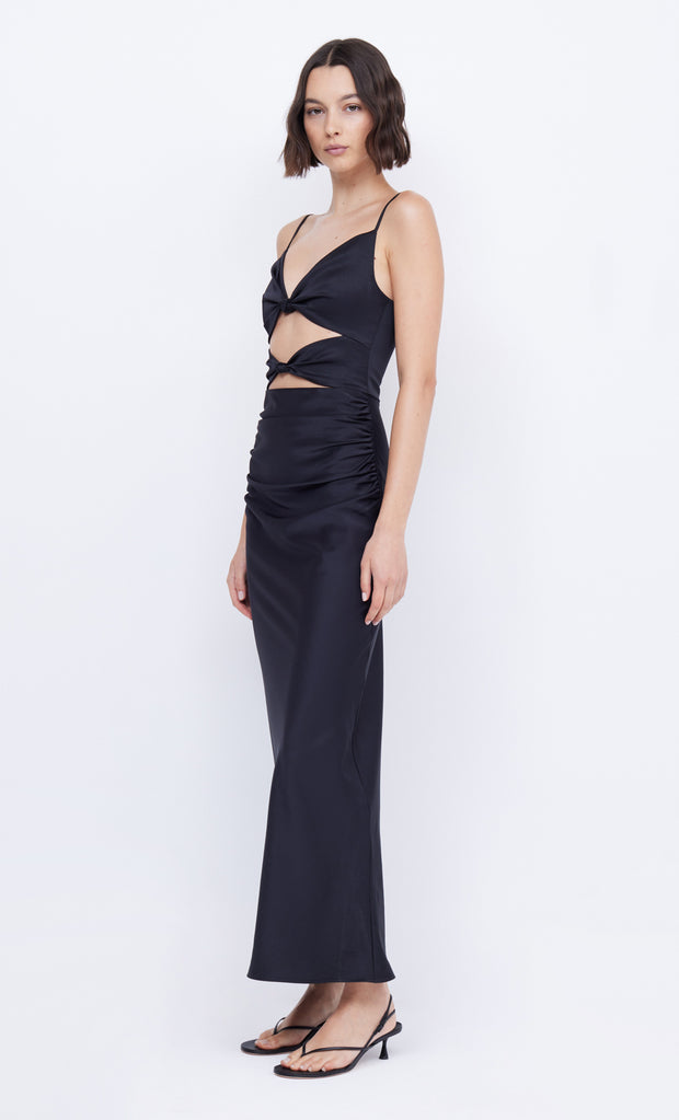 Black formal Mari Lou Knot Maxi Dress by Bec + Bridge