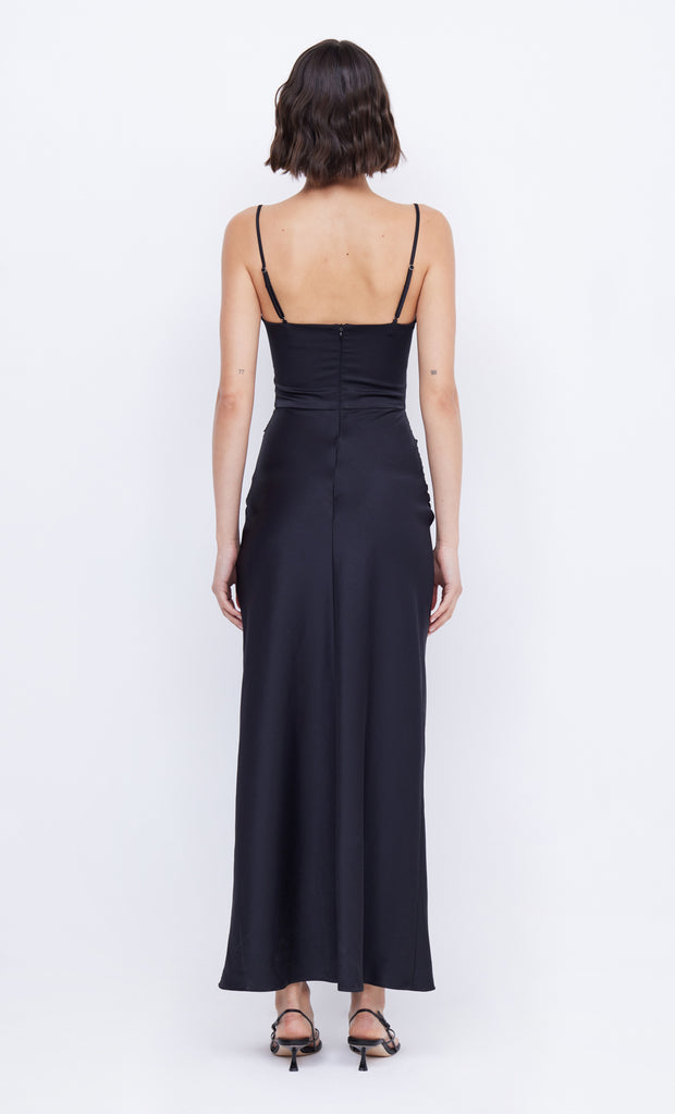 Black formal Mari Lou Knot Maxi Dress by Bec + Bridge