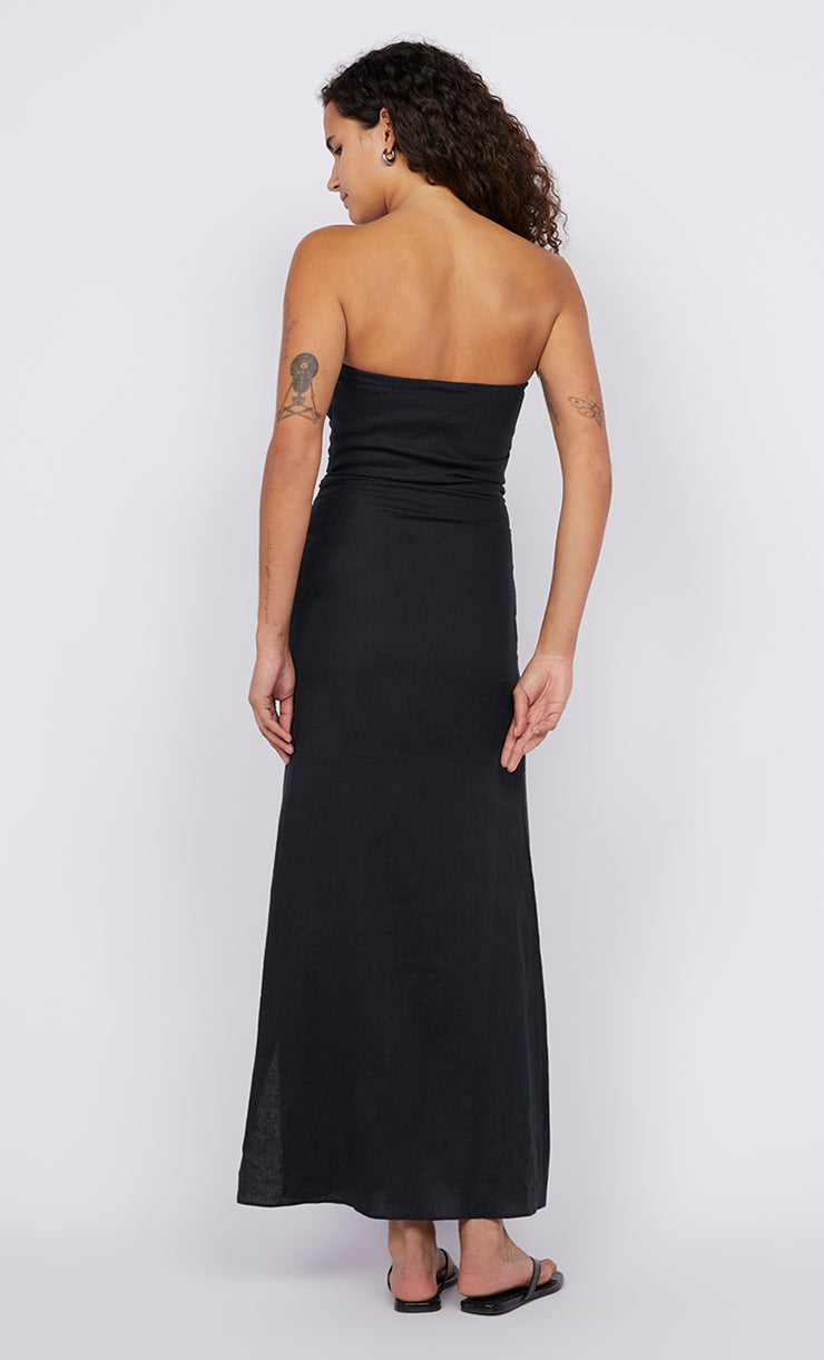 Marianna Strapless Dress in Black with cutout by Bec + Bridge