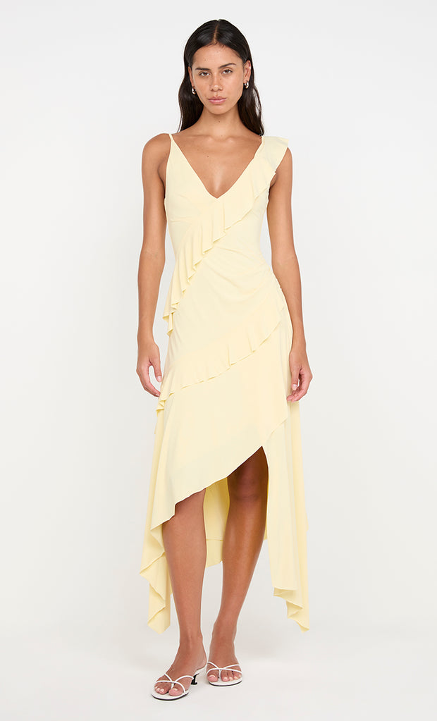 MARNIE ASYM DRESS - BUTTER