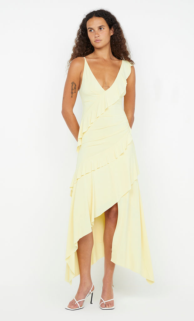 Marnie Asym Dress in Butter Yellow by Bec + Bridge