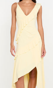 MARNIE ASYM DRESS - BUTTER