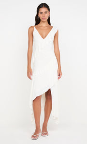 MARNIE ASYM DRESS - WHITE