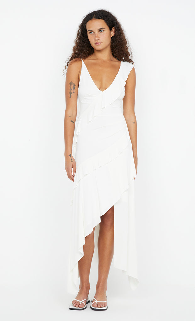 Marnie Asym Dress in White by Bec + Bridge