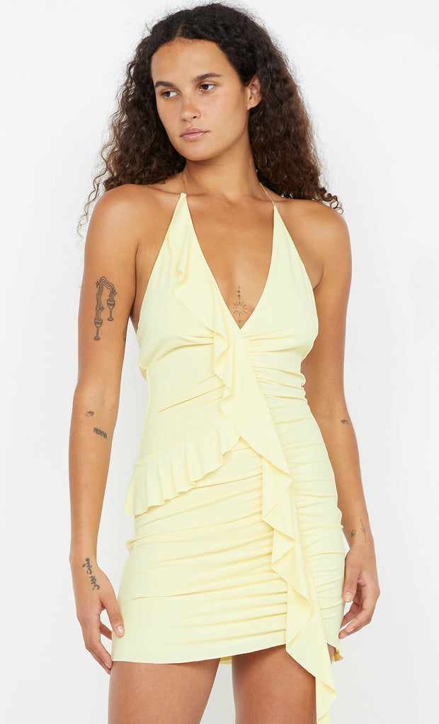 Marnie Mini Dress in Butter Yellow by Bec + Bridge