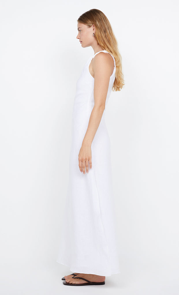 MELANIE ASYM MAXI DRESS - WHITE