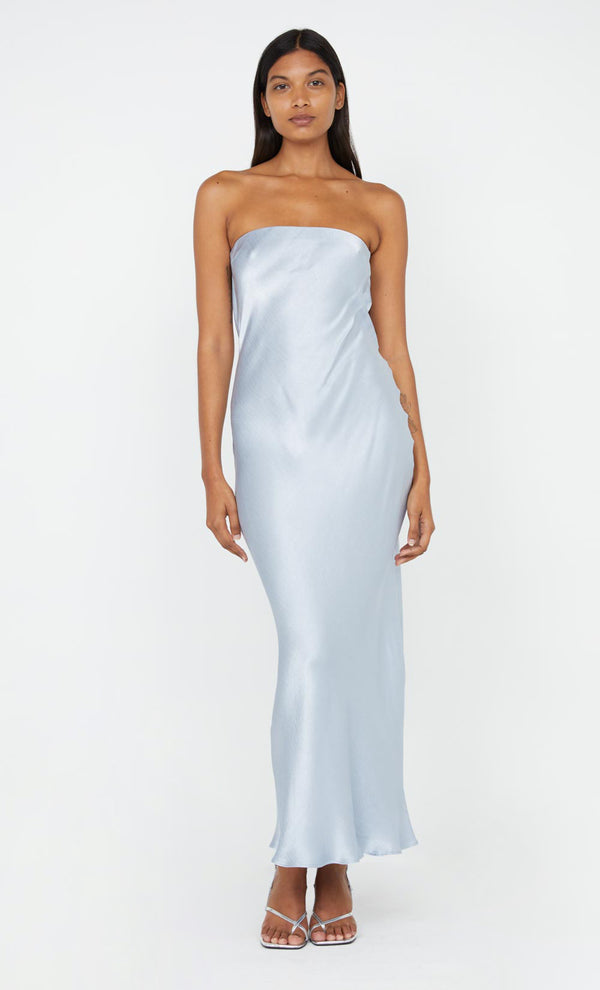 Moon Dance Strapless Dress in Dusty Blue by Bec + Bridge