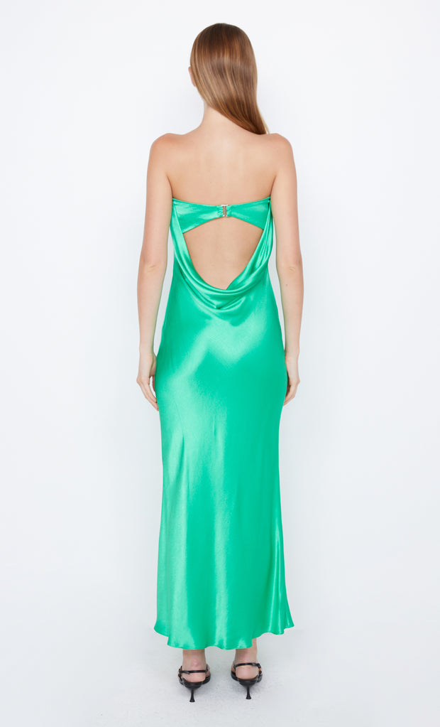 Moon Dance Strapless Formal Maxi Dress in Emerald Green by Bec + Bridge