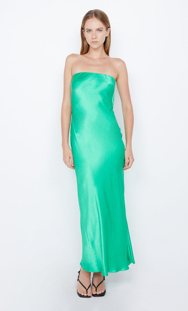 Moon Dance Strapless Formal Maxi Dress in Emerald Green by Bec + Bridge