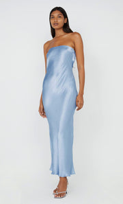 MOONDANCE STRAPLESS DRESS - POWDER BLUE