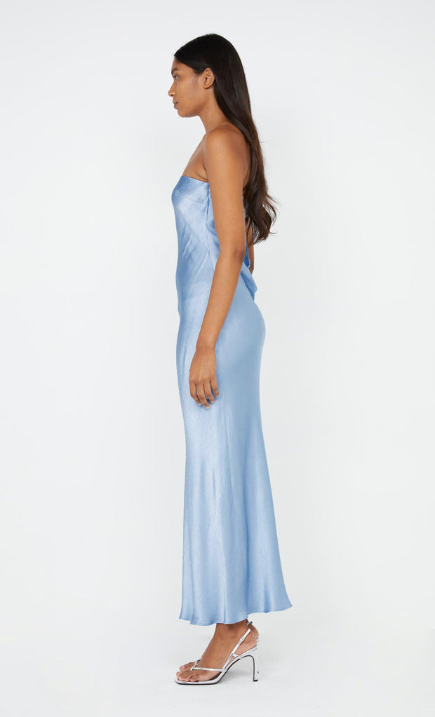 MOONDANCE STRAPLESS DRESS - POWDER BLUE