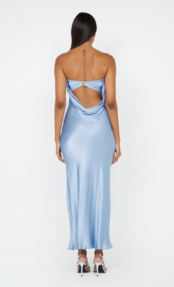 MOONDANCE STRAPLESS DRESS - POWDER BLUE