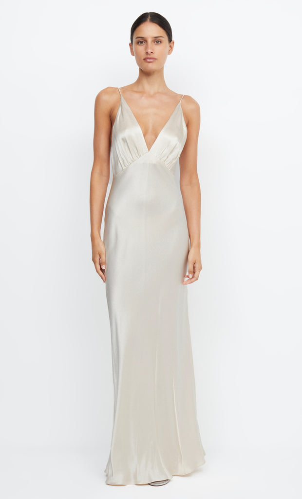 Moon Dance V Maxi Dress in Sand Off White Bridal Bridesmaid Dress by Bec + Bridge