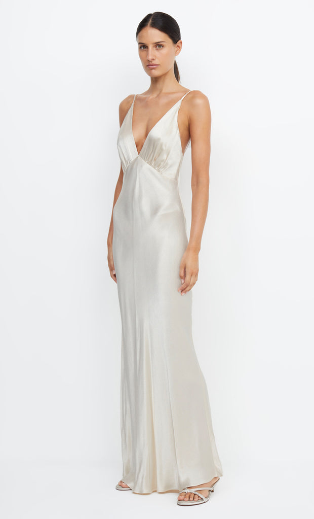 Moon Dance V Maxi Dress in Sand Off White Bridal Bridesmaid Dress by Bec + Bridge