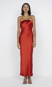 Moon Dance Strapless Dress in Crimson by Bec + Bridge