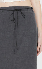 NAIDA PANEL SKIRT - CHARCOAL