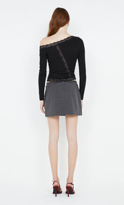 Naida Mini Skirt in Charcoal by Bec + Bridge