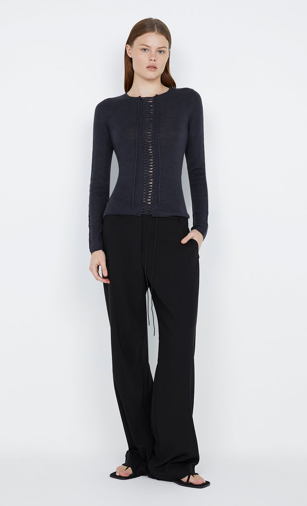 Naida Straight leg pant in black by Bec + Bridge