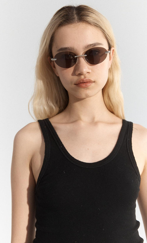 Neo Sunglasses in Chrome and Black by Bec + Bridge