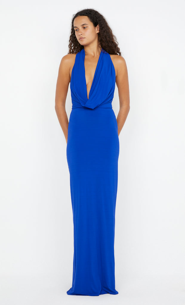 Nessie Cowl Maxi Dress in Ultramarine Blue by Bec + Bridge