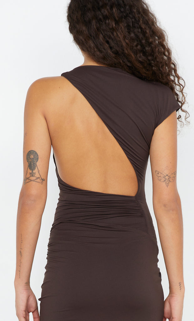 Nessie Mini Dress in Dark Choc by Bec + Bridge