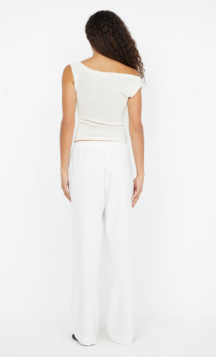 Ninah Drawstring Pant in white by Bec + Bridge