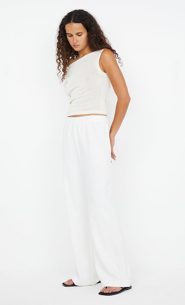 Ninah Drawstring Pant in white by Bec + Bridge