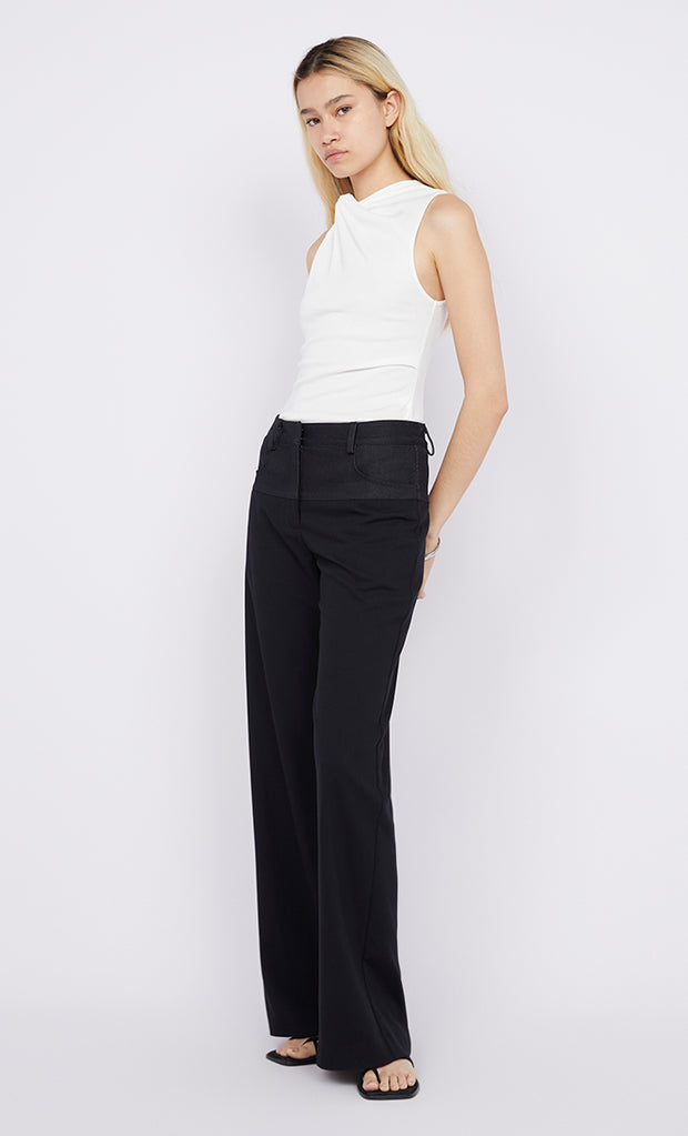 Ninah Yoke Pant in Black by Bec + Bridge