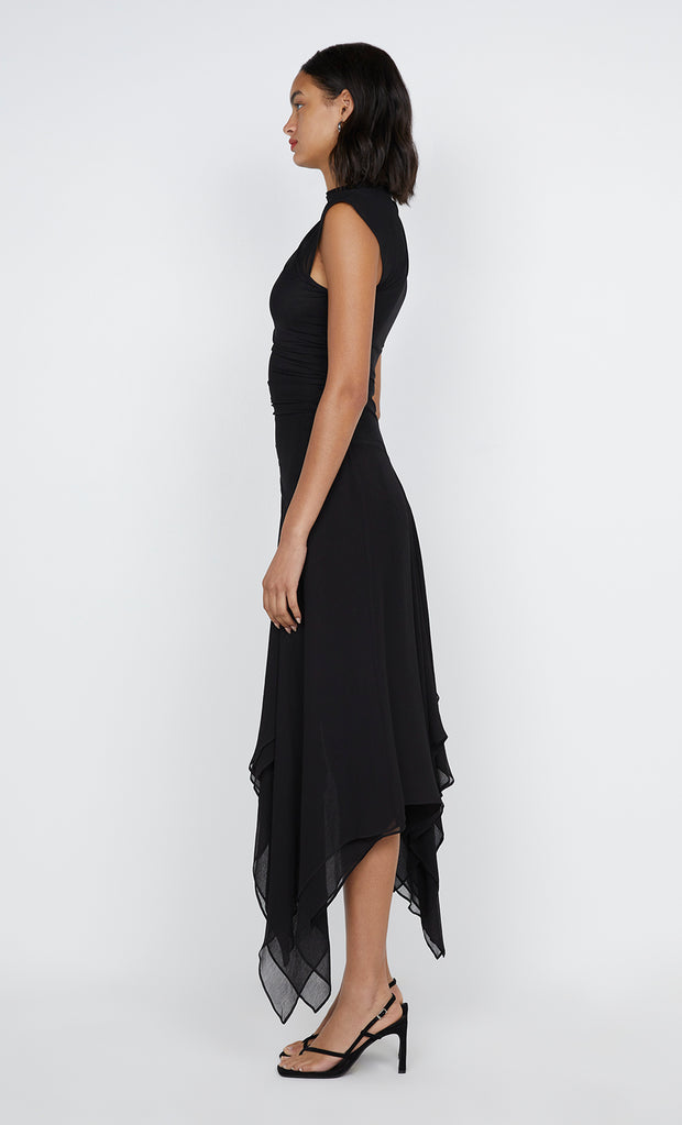 Noemi Asym Dress in Black by Bec + Bridge