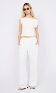 Odesse Boat Neck Top in White by Bec + Bridge