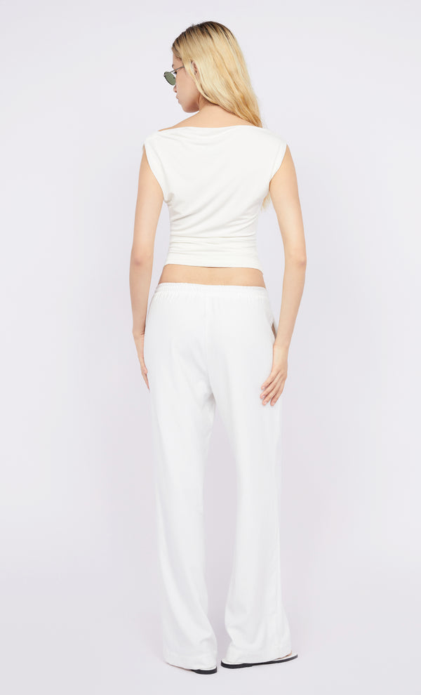 Odesse Boat Neck Top in White by Bec + Bridge