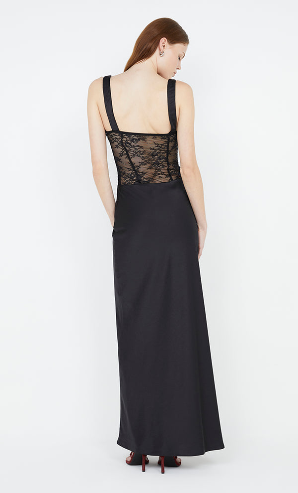 Olimpia Corset Dress in Black by Bec + Bridge