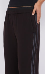 ONYX STRIPE PANT - AUBERGINE/BLACK