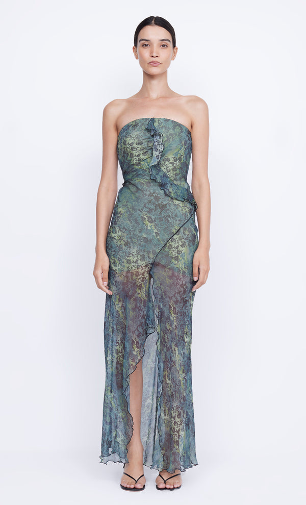 Opal Strapless Maxi Dress in Nouveau Bleue by Bec + Bridge