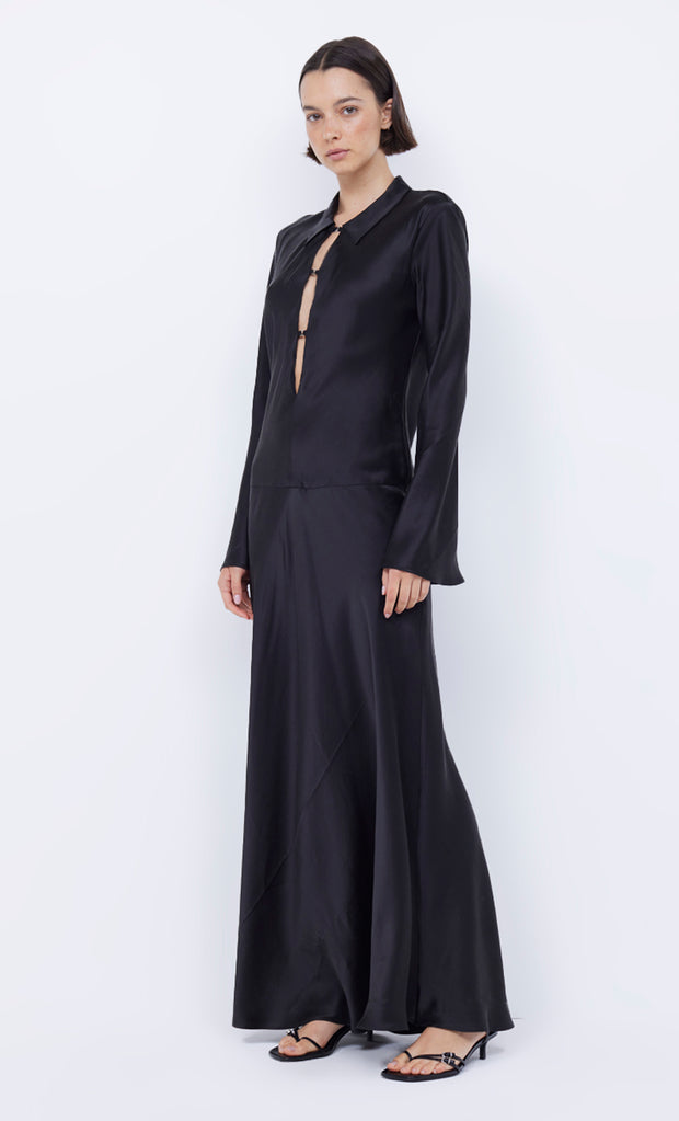 Orla Long Sleeve Maxi Dress in Black by Bec + Bridge