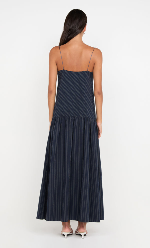 PEYSON MAXI DRESS - INK/ IVORY STRIPE