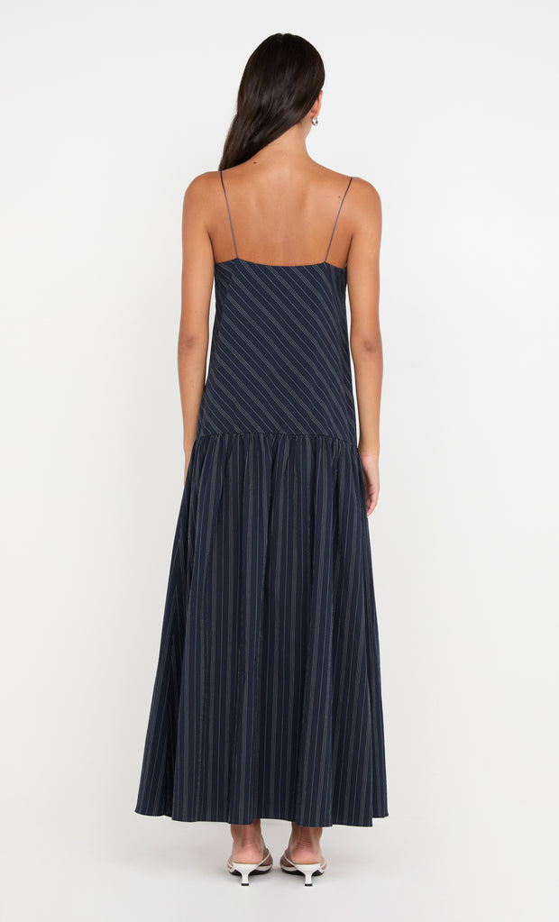 PEYSON MAXI DRESS - INK/ IVORY STRIPE